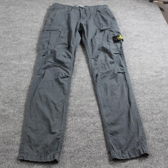 Stone Island Pants Mens 32 Cargo Type SL Gray Cotton Compass Utility Military - Picture 1 of 13